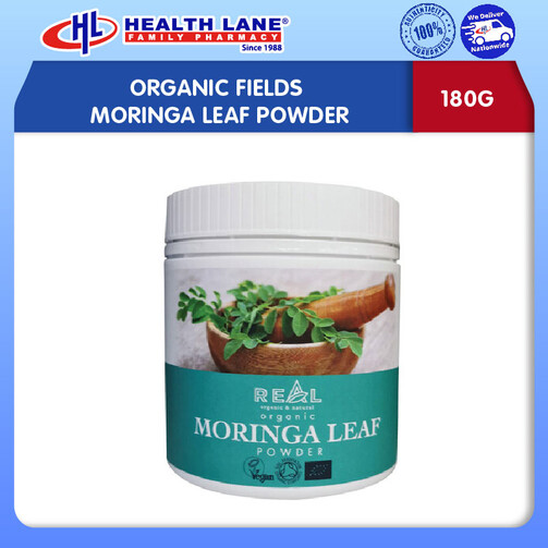 ORGANIC FIELDS MORINGA LEAF POWDER 180G